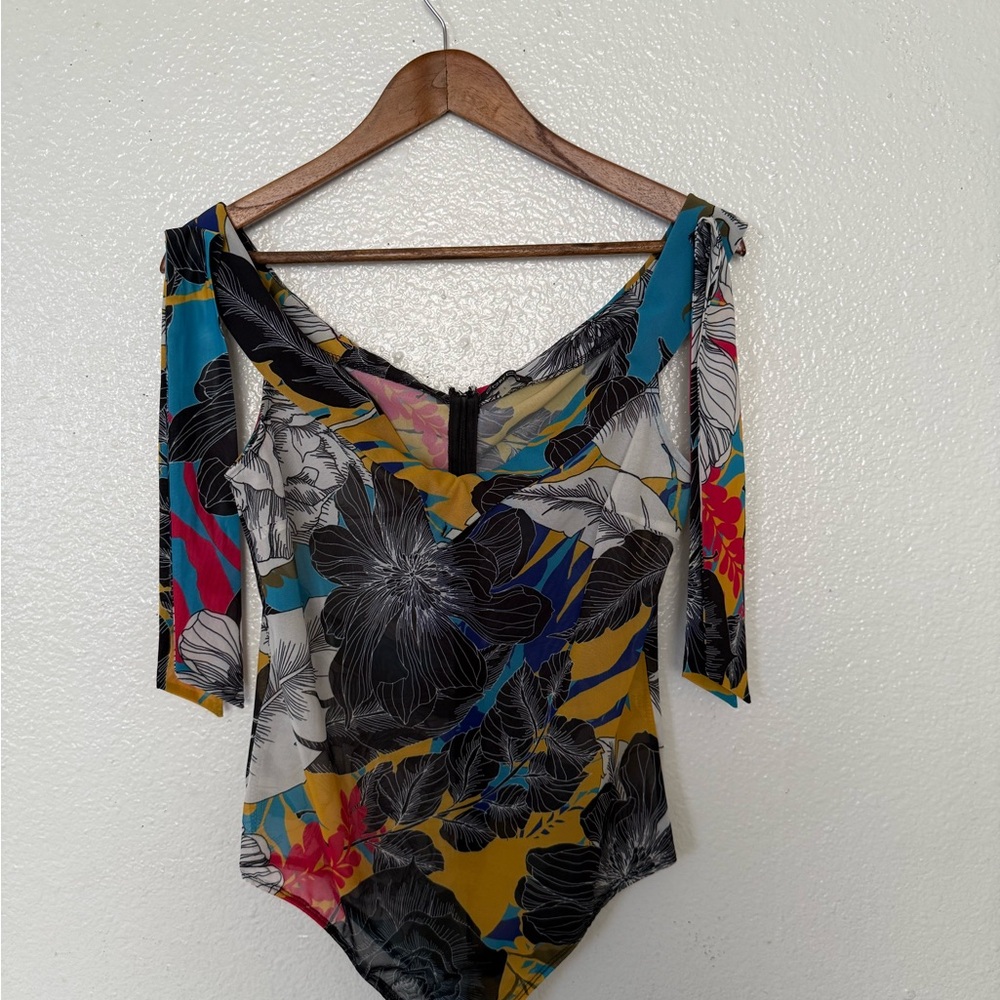 CQ by CQ Women’s Tropical Floral Women's Bodysuit size L